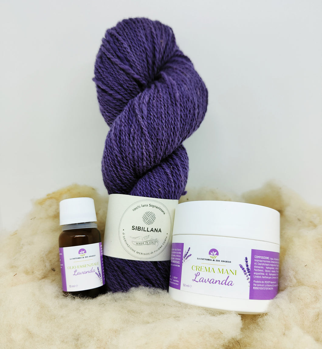 Skein kit, hand cream and essential oil