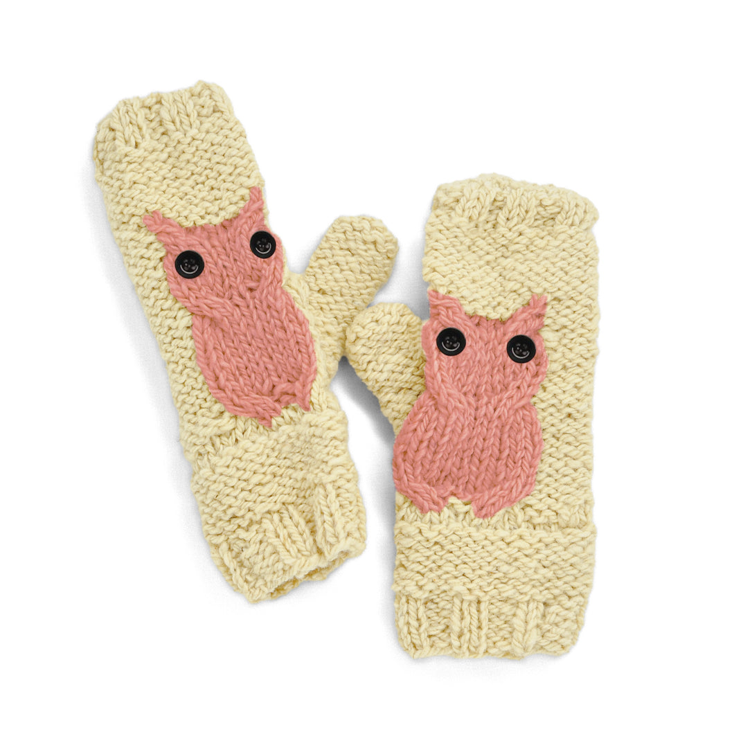 Colorful Owl Mittens